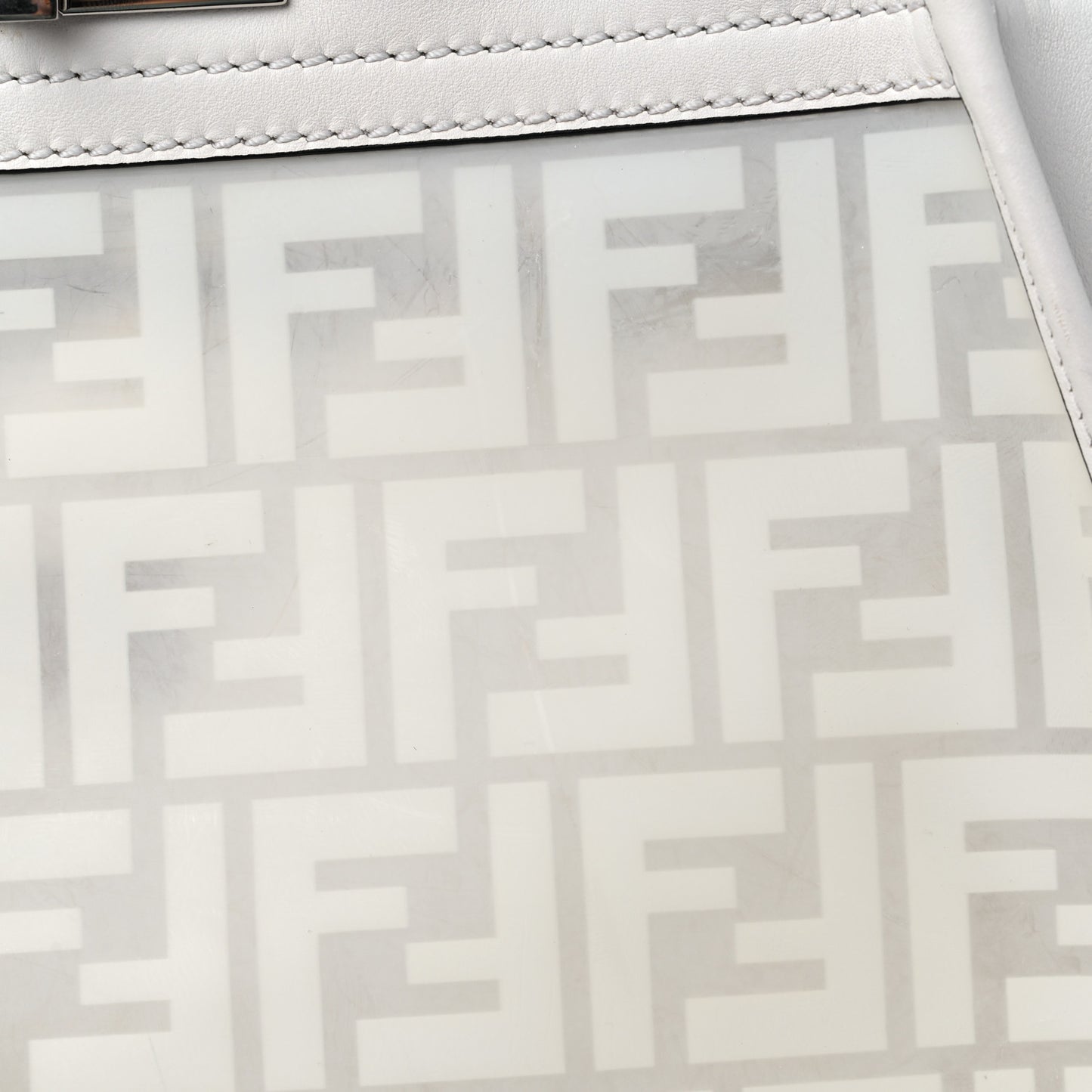TPU FF Vitello Century Peekaboo Satchel White