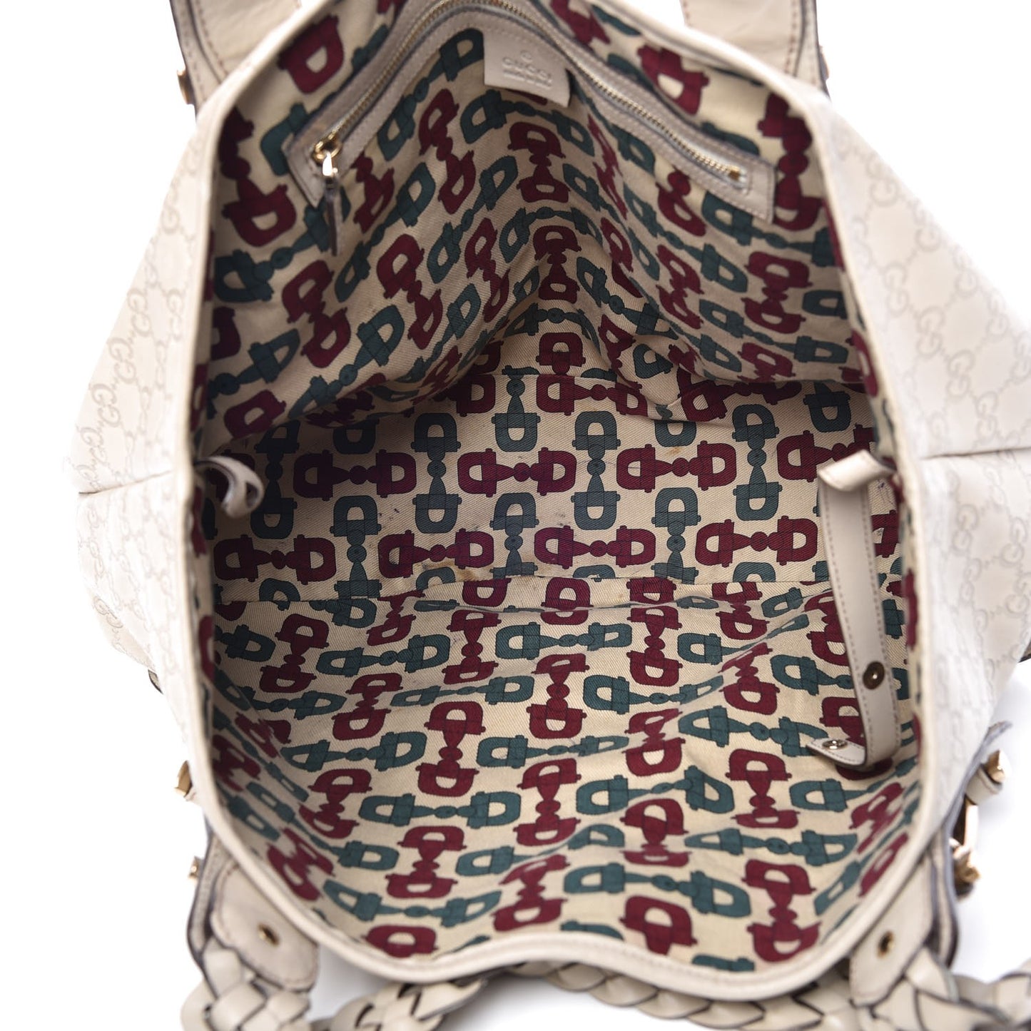 Guccissima Medium Pelham Shoulder Bag Off White
