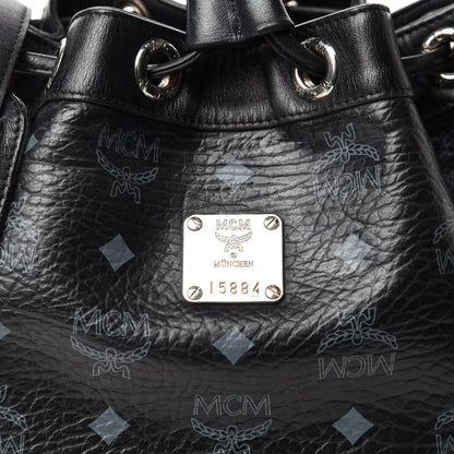 MCM Visetos Essential Drawstring Bucket Bag Black 12 of 12