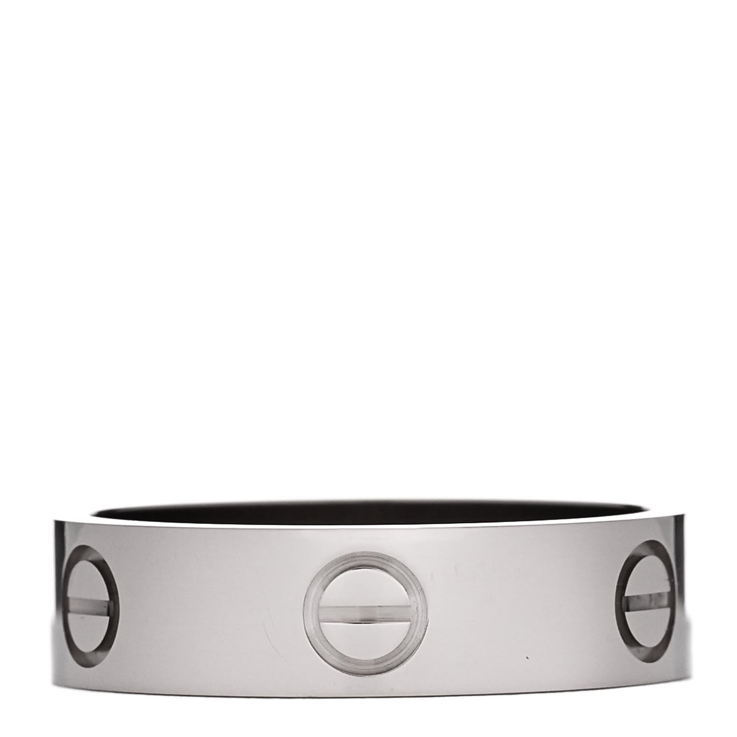 Cartier 18K White Gold 5.5mm LOVE Ring 58 8.25 1 of 5