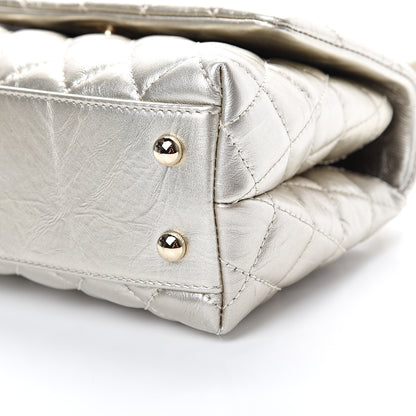 Chanel Metallic Aged Calfskin Quilted Mini Coco Handle Flap Gold 9 of 10