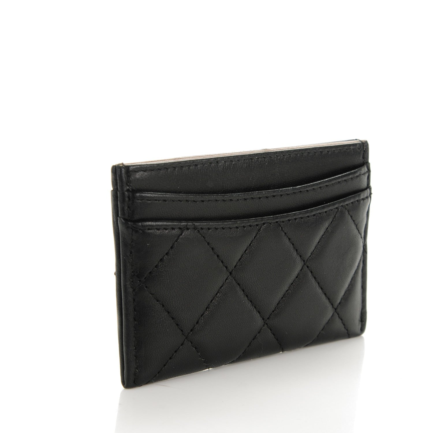 Chanel Lambskin Quilted Card Holder Black 3 of 8