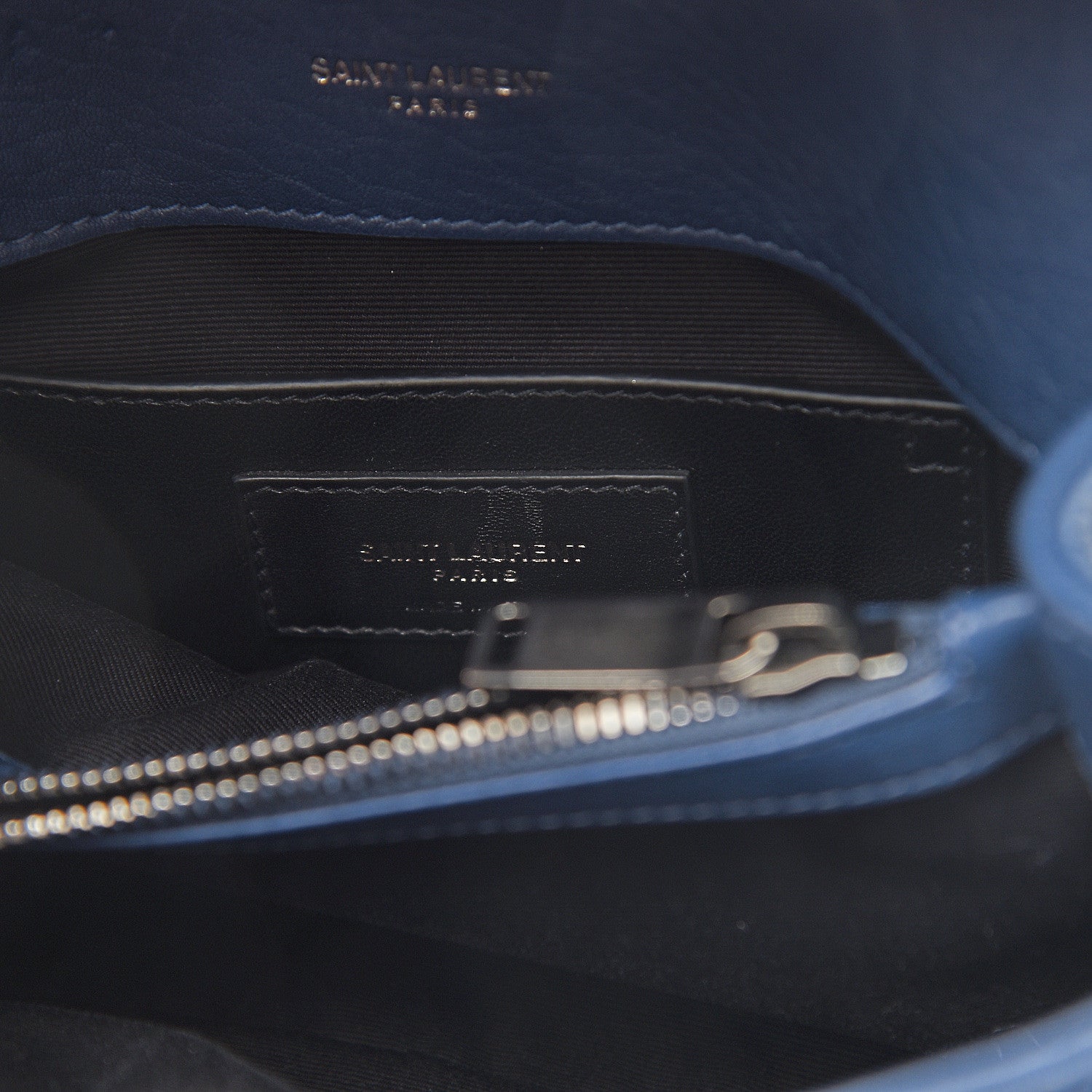 Saint Laurent Sheepskin Matelasse Monogram Large College Bag Navy 5 of 8
