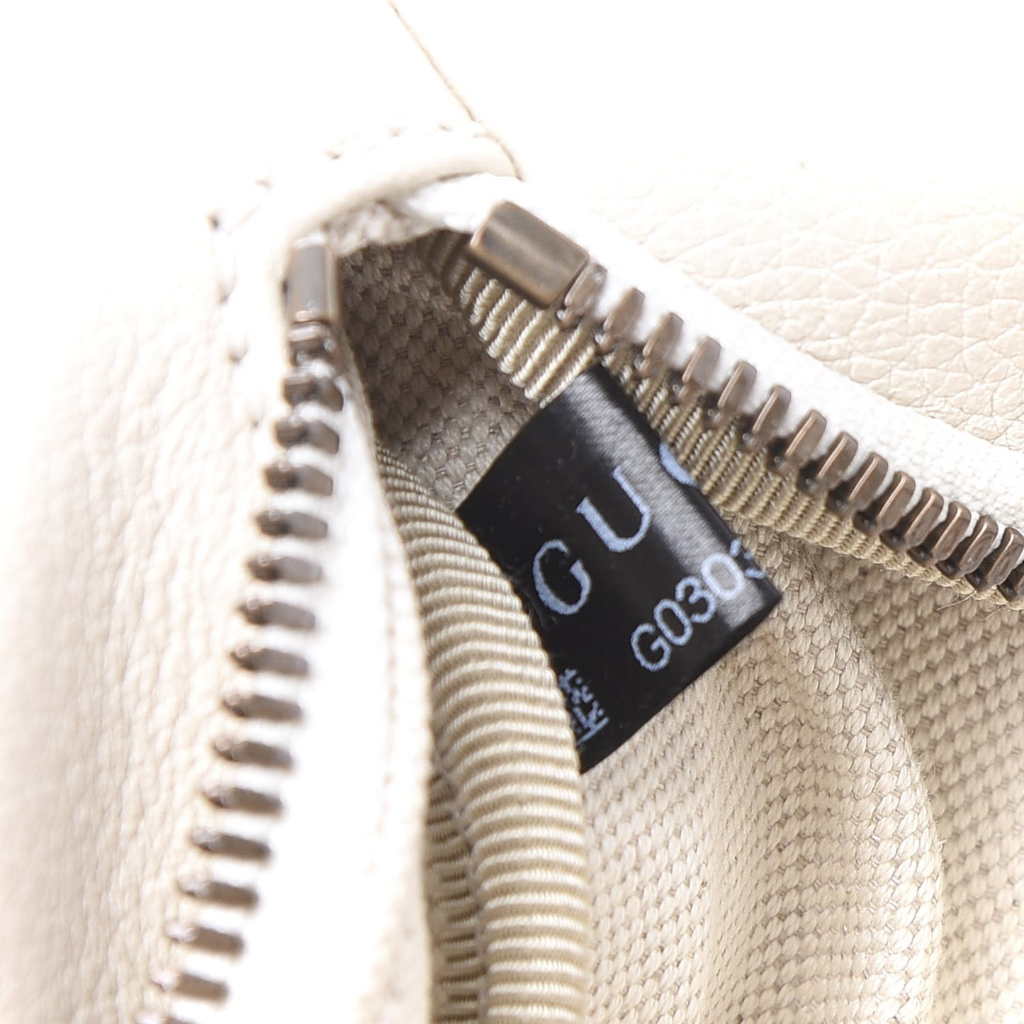 Grained Calfskin Small Logo Belt Bag White