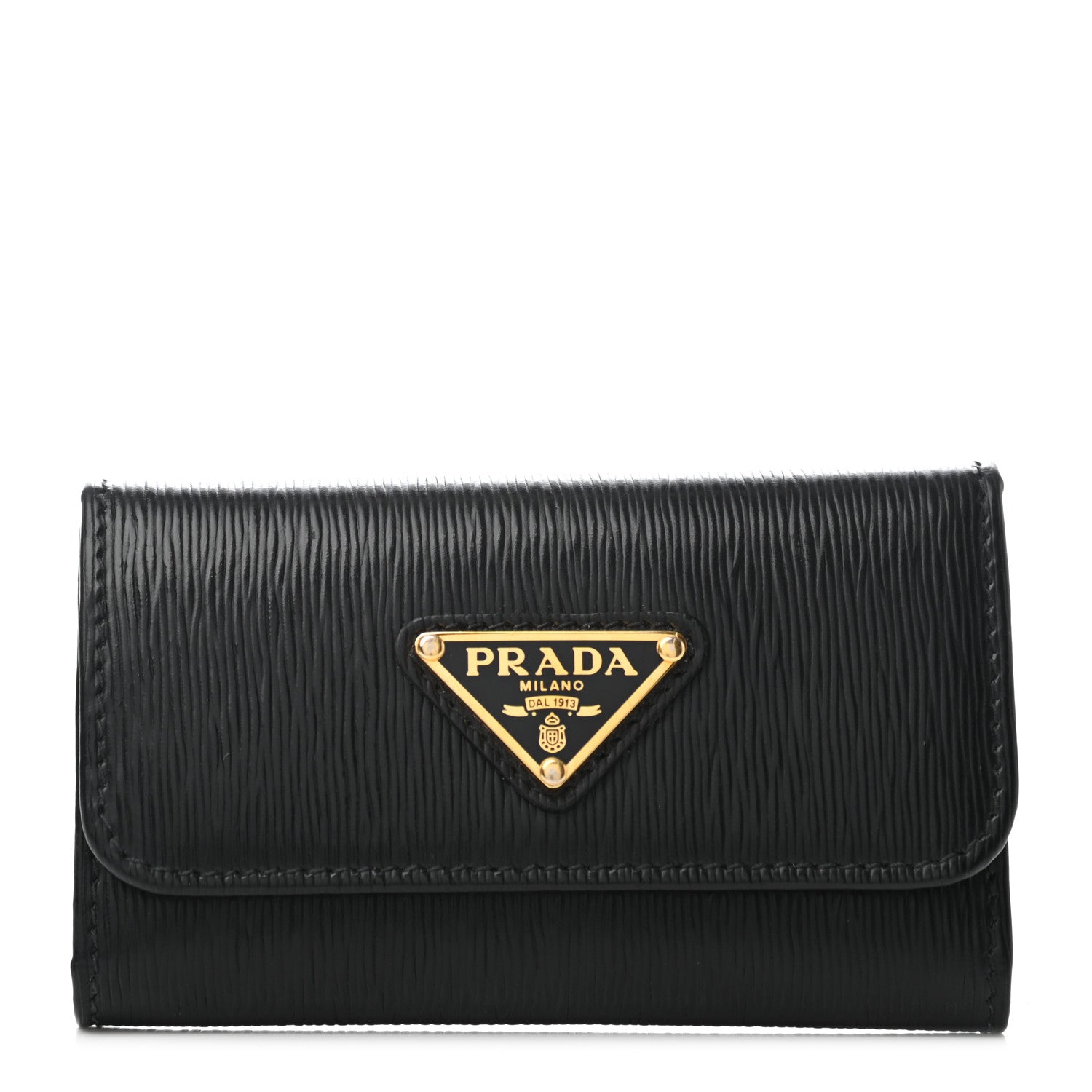 Prada Vitello Move 6 Key Holder Black 1 of 8