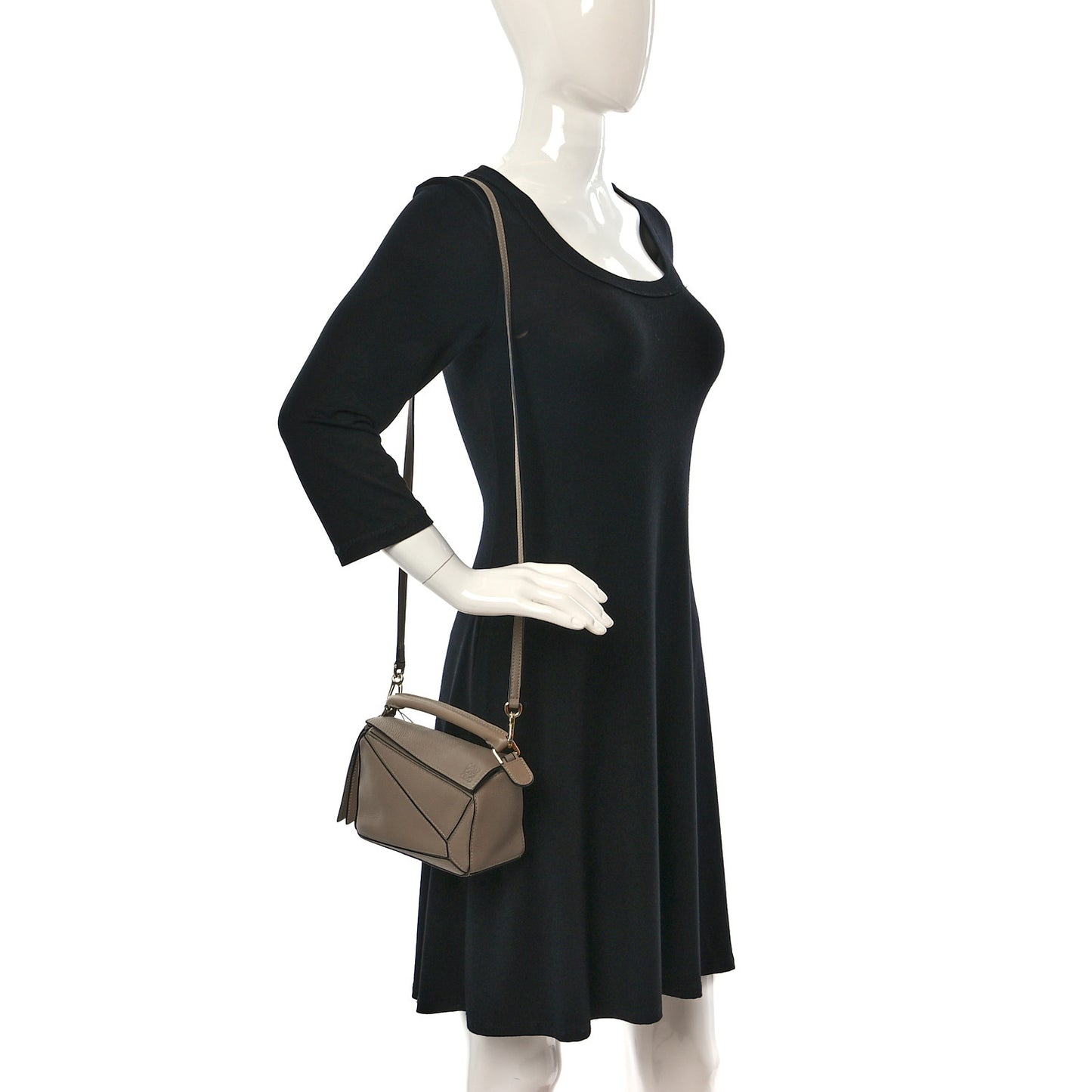 Calfskin Mini Puzzle Bag Sand Mink