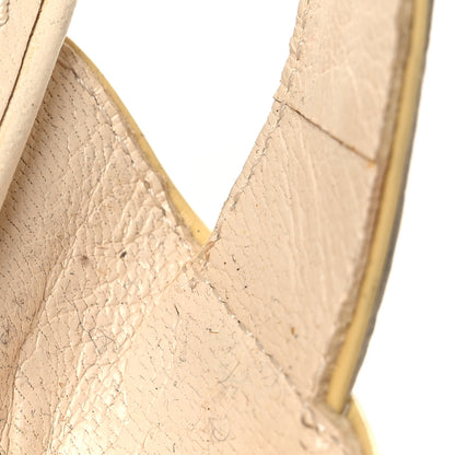 Louis Vuitton Calfskin Monogram Embossed Espadrille Wedge Sandals 36 White 12 of 15