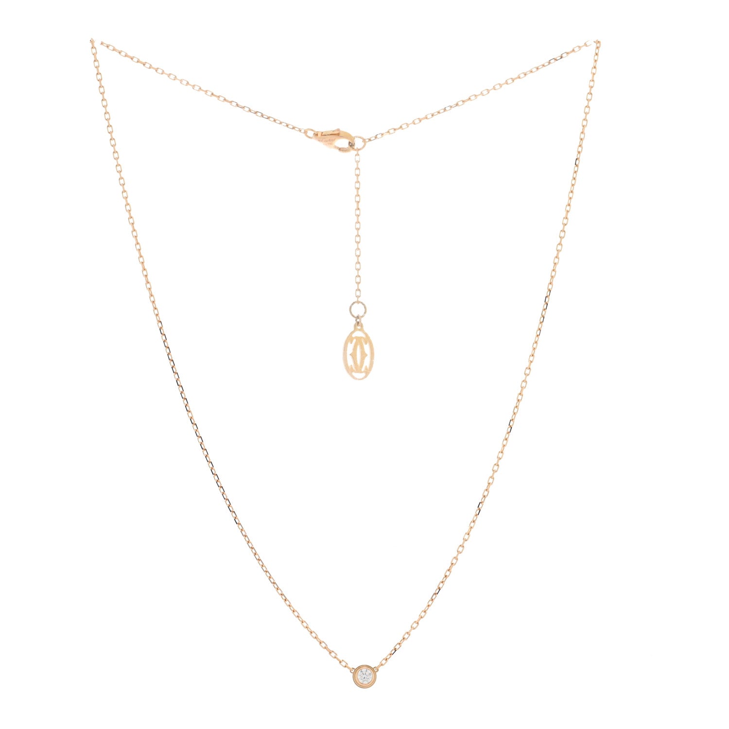 Cartier 18K Pink Gold Diamond SM D'Amour Pendant Necklace 3 of 5