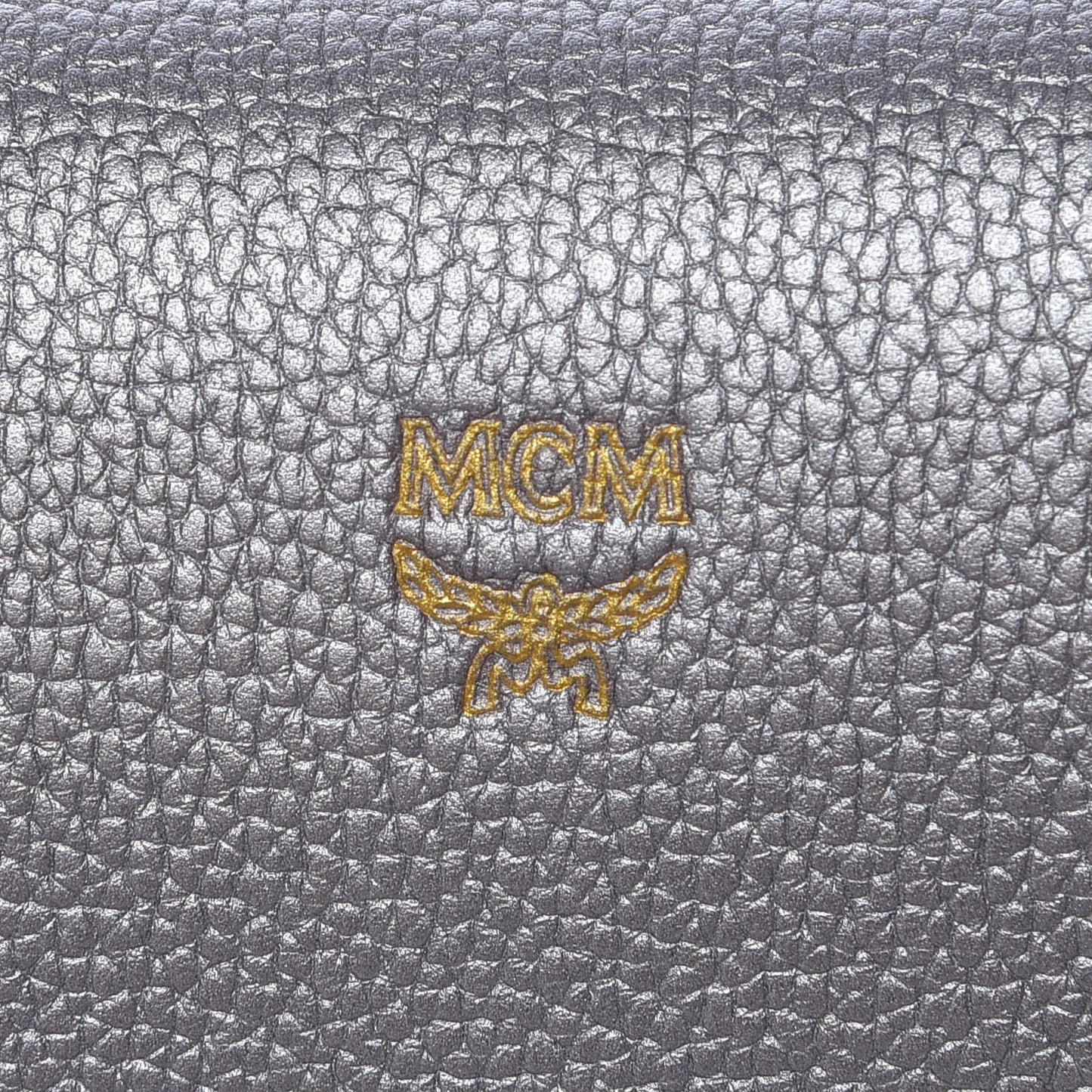 Metallic Grained Calfskin Medium Milla Tote Spike Silver