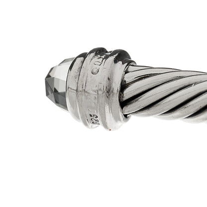 David Yurman Sterling Silver Diamond Prasiolite 5mm Cable Classics Princess Bracelet 3 of 4