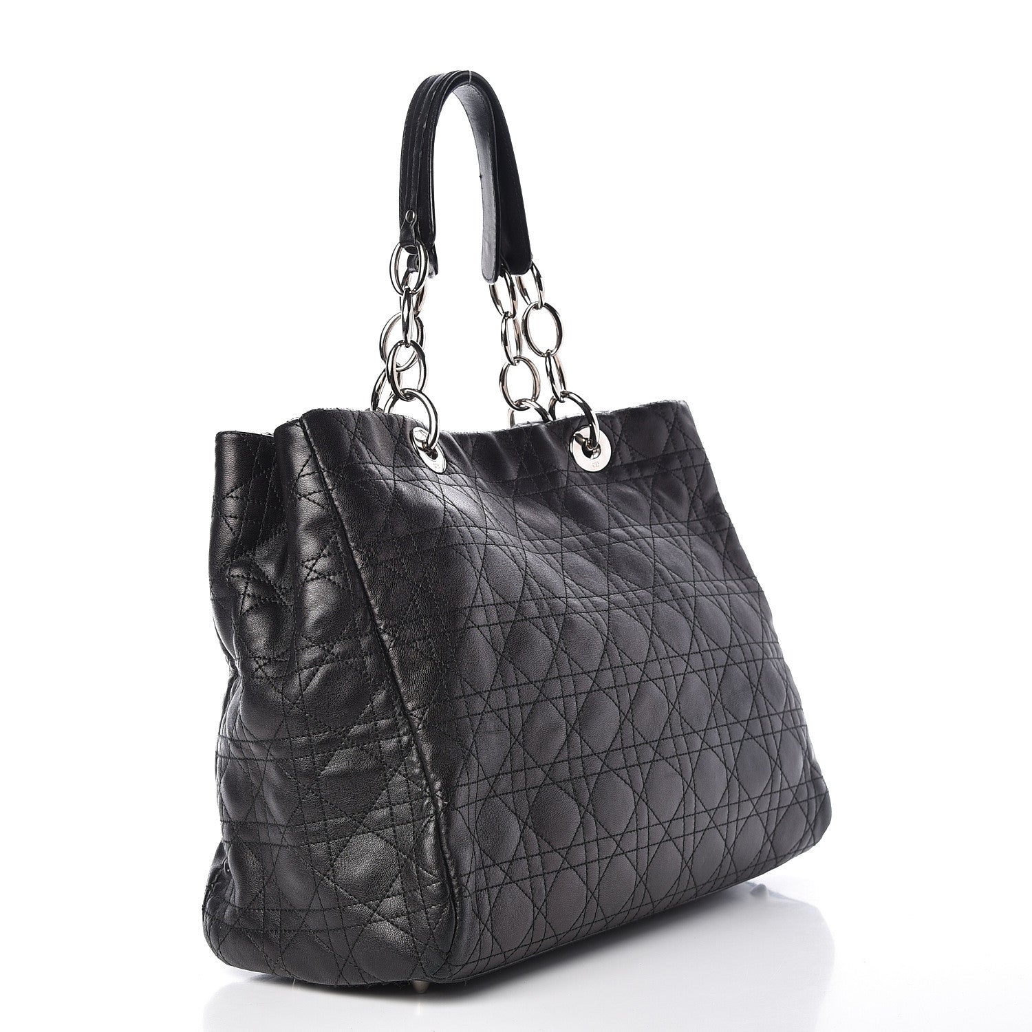 Christian Dior Lambskin Cannage Large Dior Soft Shopping Tote Black 3 of 20