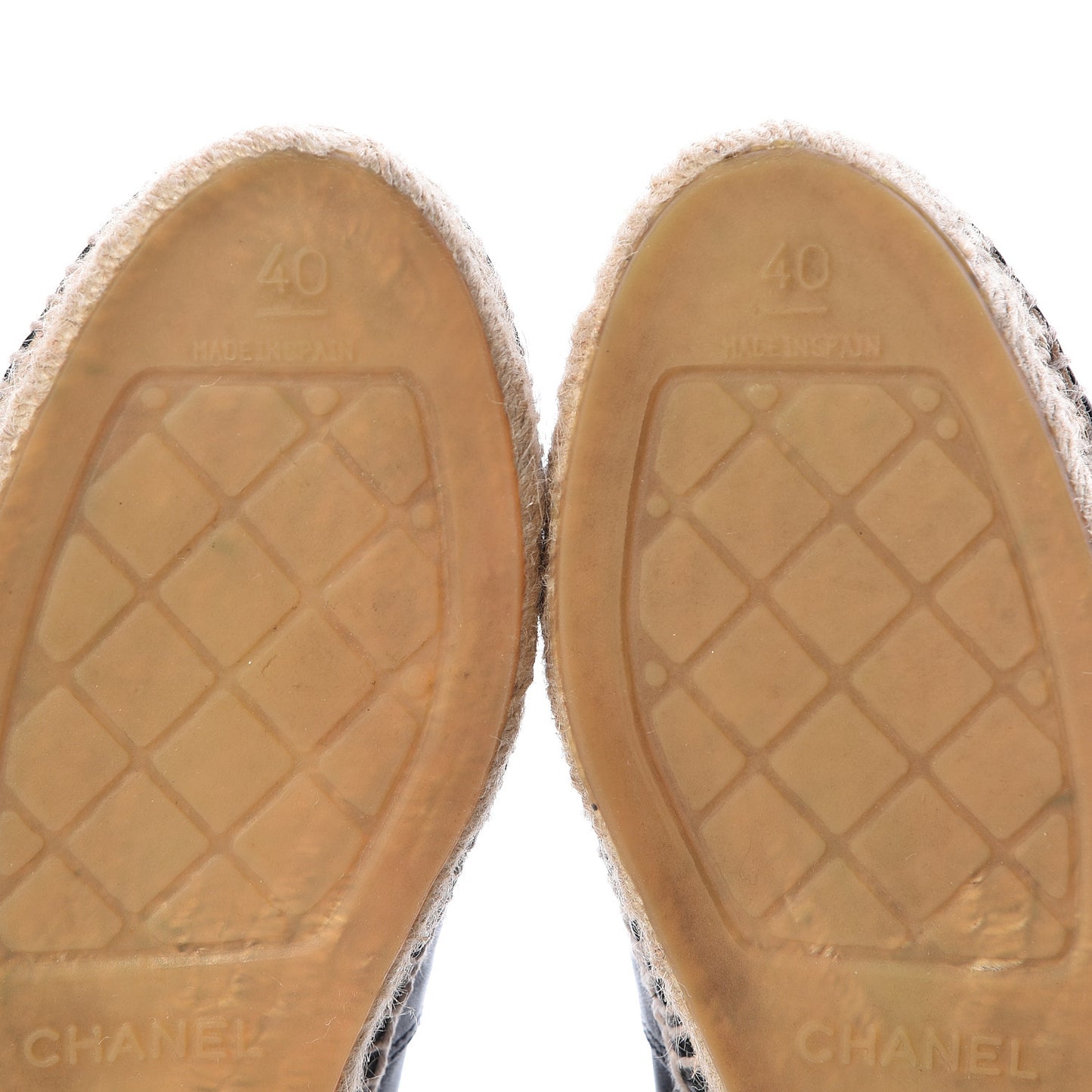 Lambskin CC Espadrilles 40 Black