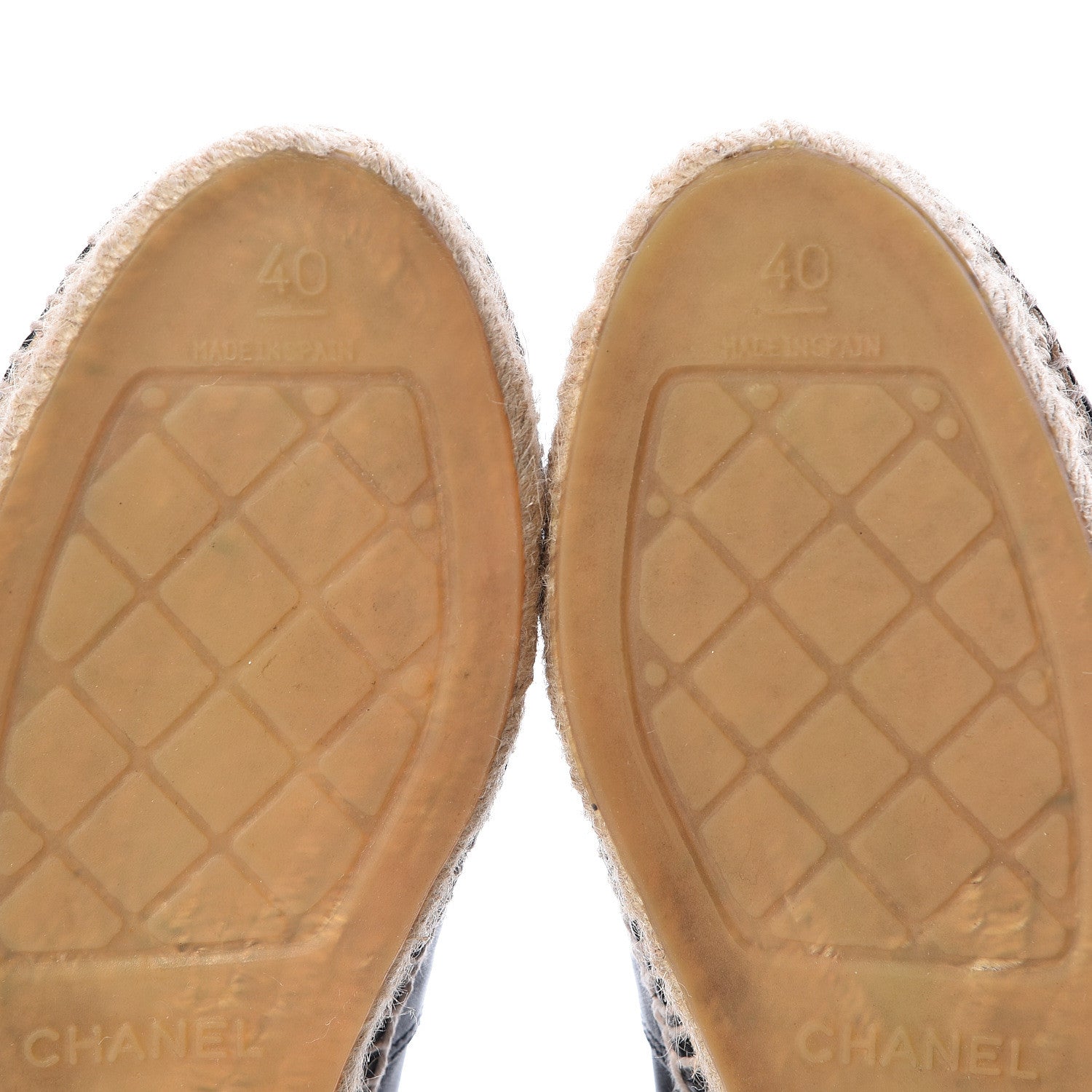 Chanel Lambskin CC Espadrilles 40 Black 12 of 13