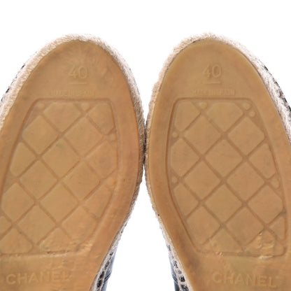 Chanel Lambskin CC Espadrilles 40 Black 12 of 13