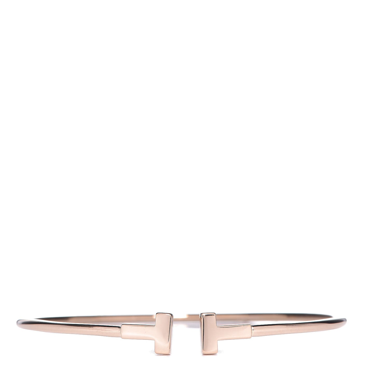 18K Rose Gold Narrow T Wire Bracelet