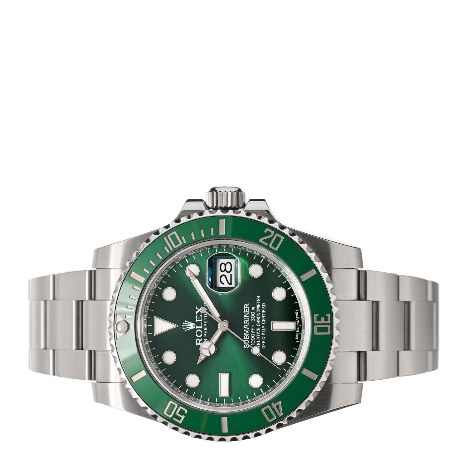Rolex Stainless Steel 40mm Oyster Perpetual Submariner Date Hulk Watch Green 116610LV 2 of 4