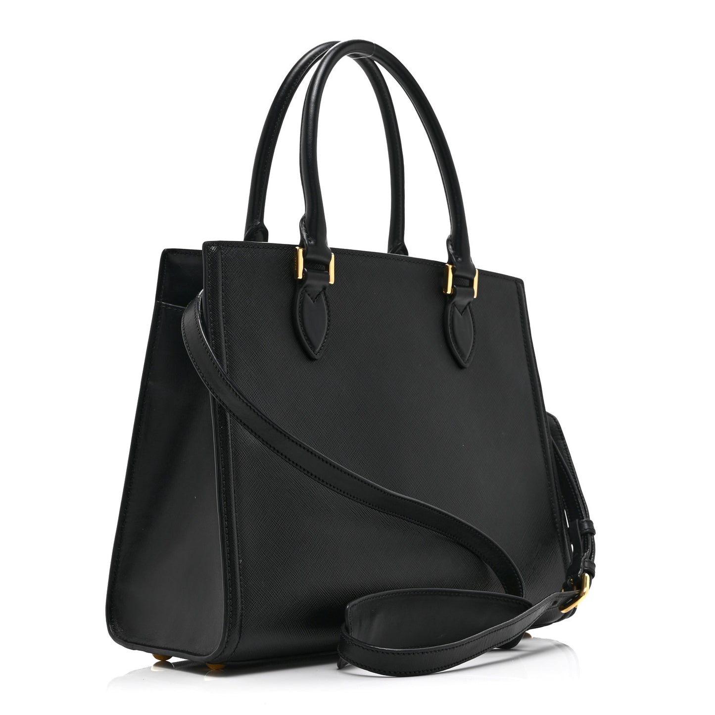 Saffiano Soft Calfskin Large Tote Black