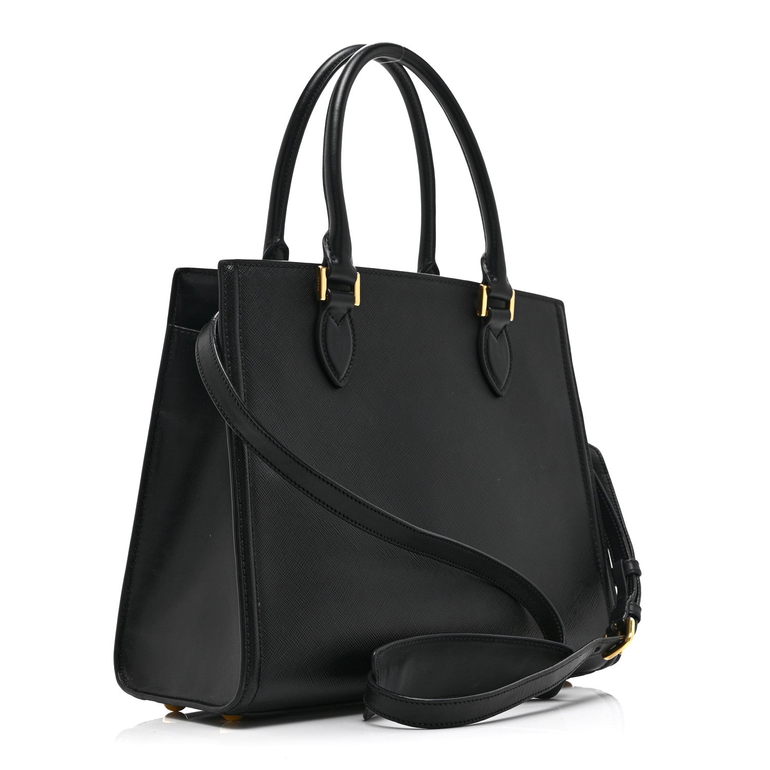 Prada Saffiano Soft Calfskin Large Tote Black 3 of 13