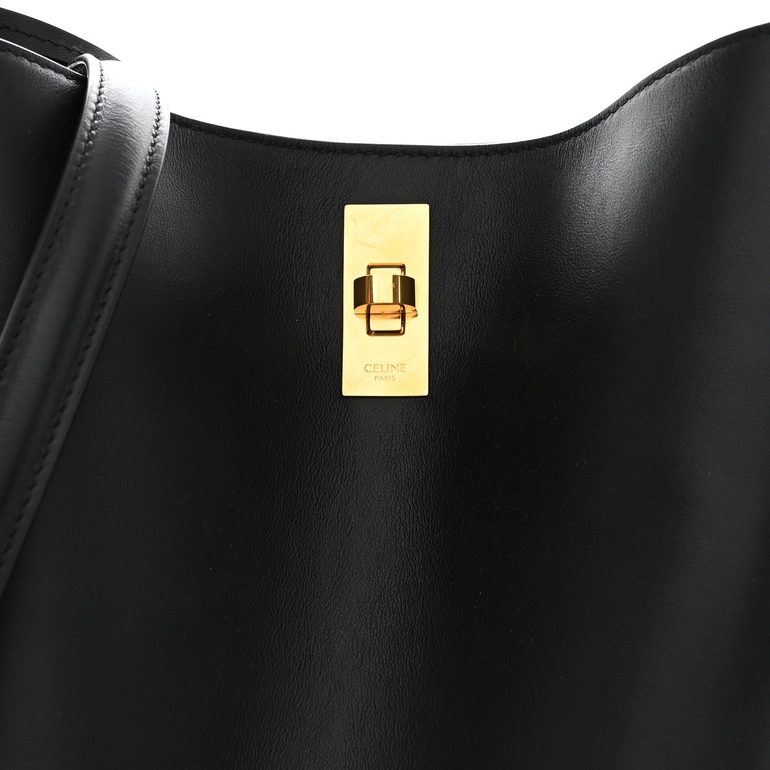 Celine Smooth Calfskin Bucket 16 Bag Black 9 of 11