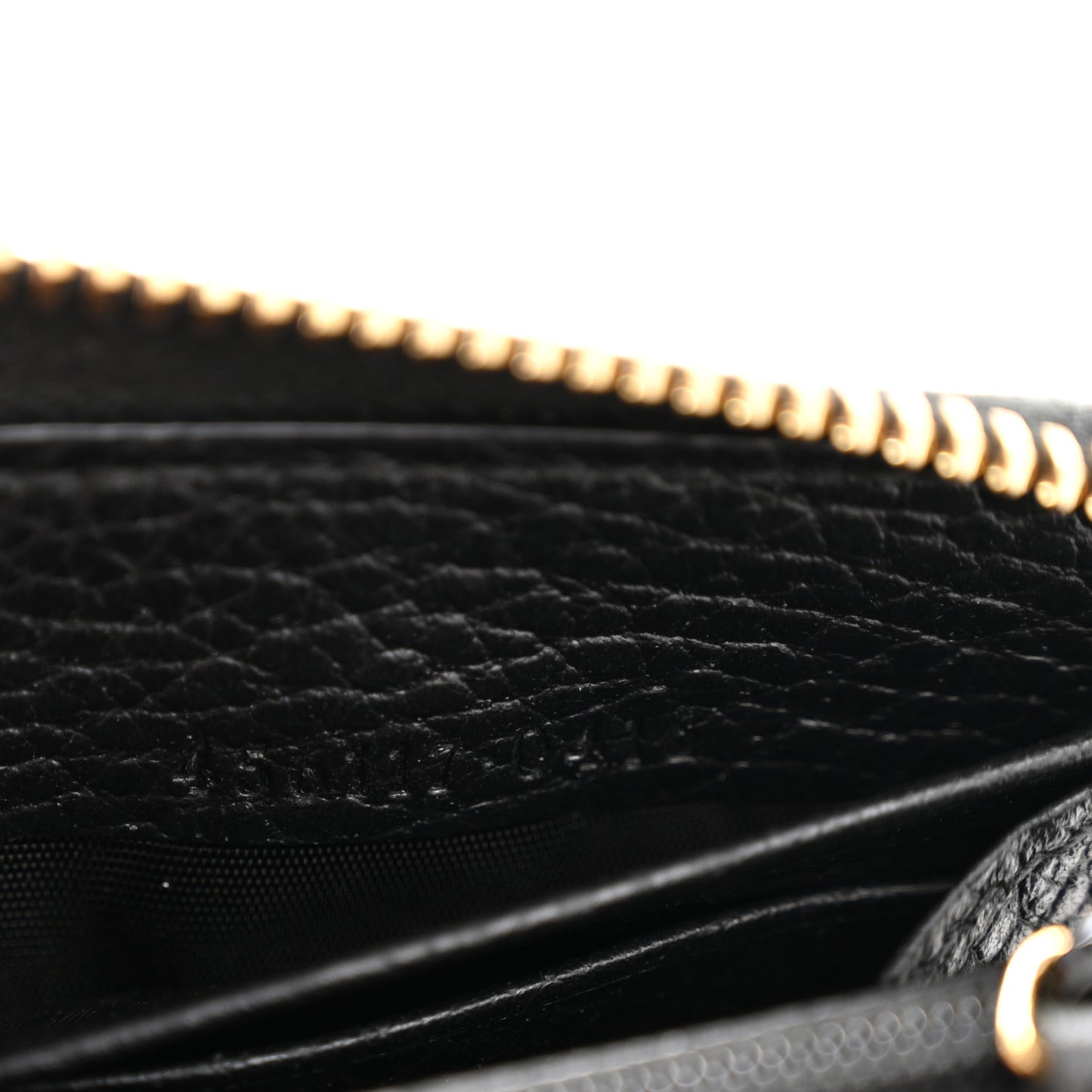 Dollar Calfskin GG Supreme Monogram GG Marmont Zip Around Wallet Black Beige Ebony