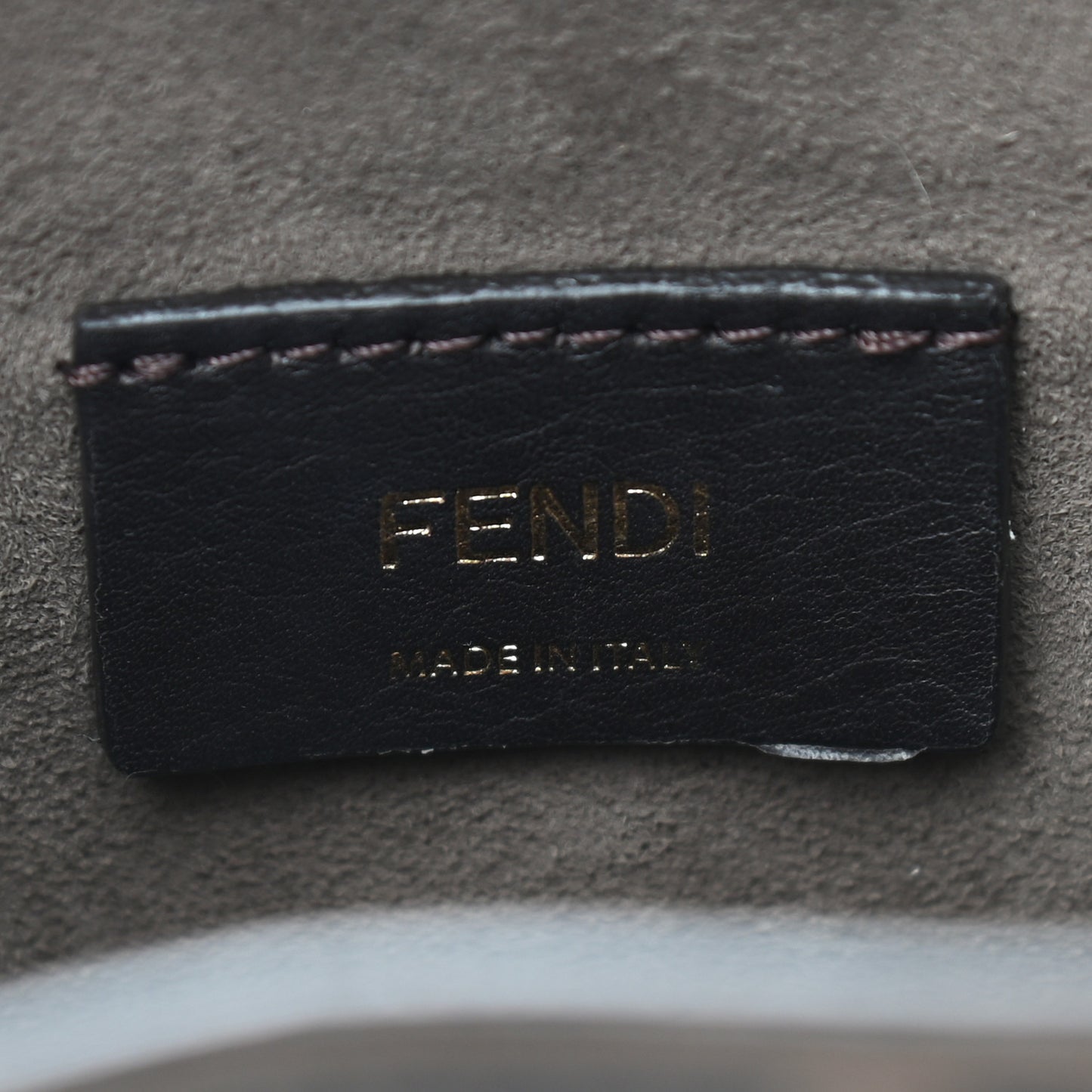 Vitello Liberty F is Fendi Bi-Color FF 1974 Embossed Mini Mon Tresor Bucket Bag Maya Black