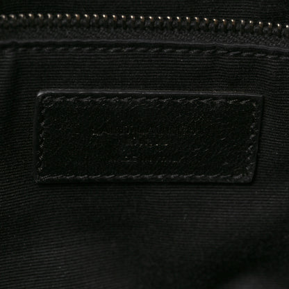 Saint Laurent Crinkled Calfskin Matelasse Monogram Large Niki Chain Satchel Black 6 of 9
