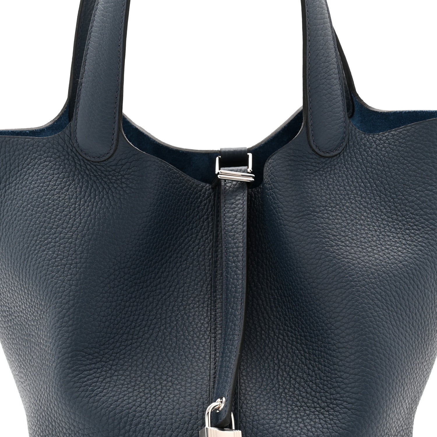 Hermes Taurillon Clemence Picotin Lock 22 MM Bleu de Prusse 8 of 11