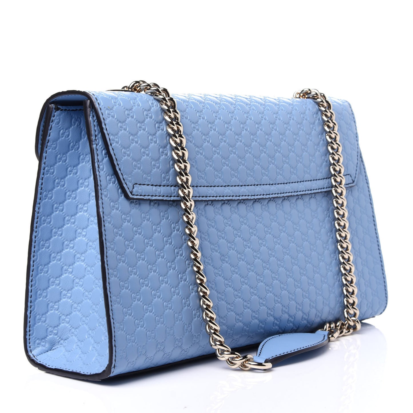 Microguccissima Medium Emily Chain Shoulder Bag Mineral Blue