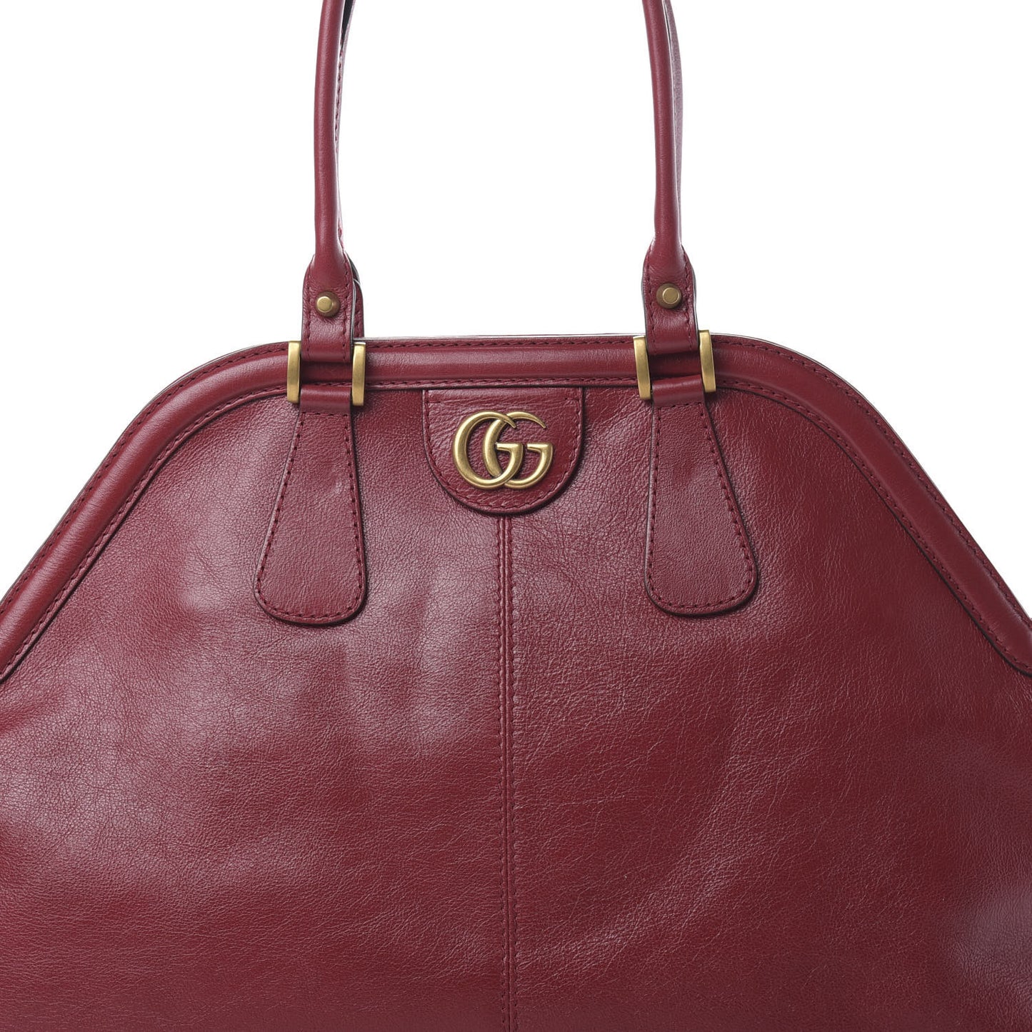 Calfskin Large Re(Belle) Top Handle Bag Red