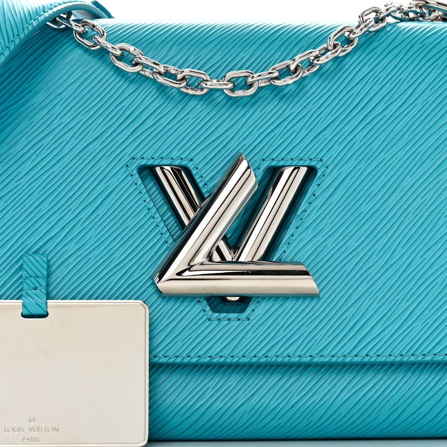 Louis Vuitton Epi Twist Shoulder Bag MM Turquoise 8 of 10
