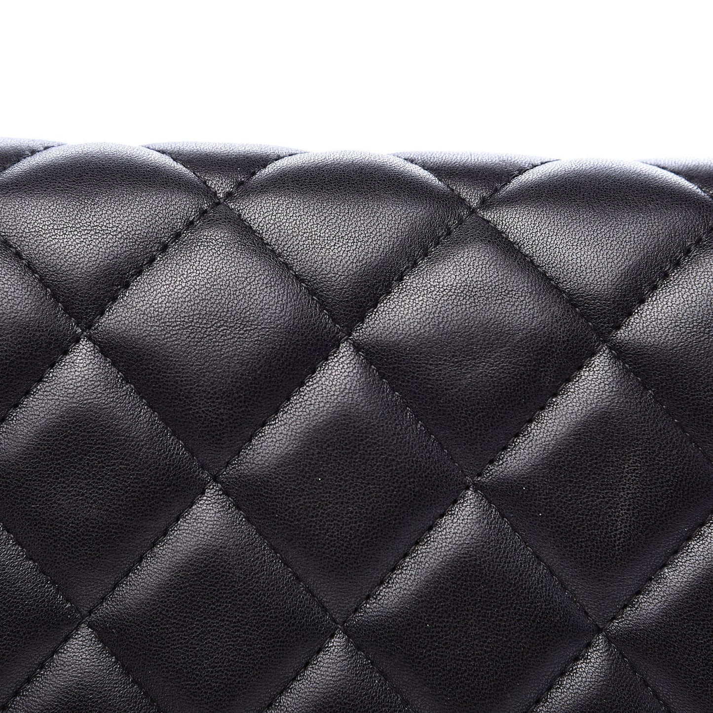 Lambskin Quilted Maxi Double Flap Black