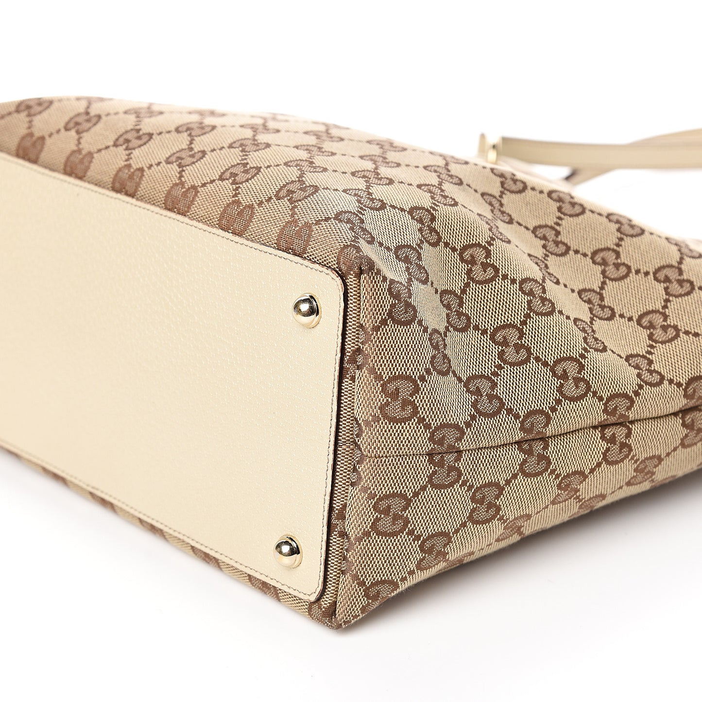 Monogram Large Eclipse Tote Beige White