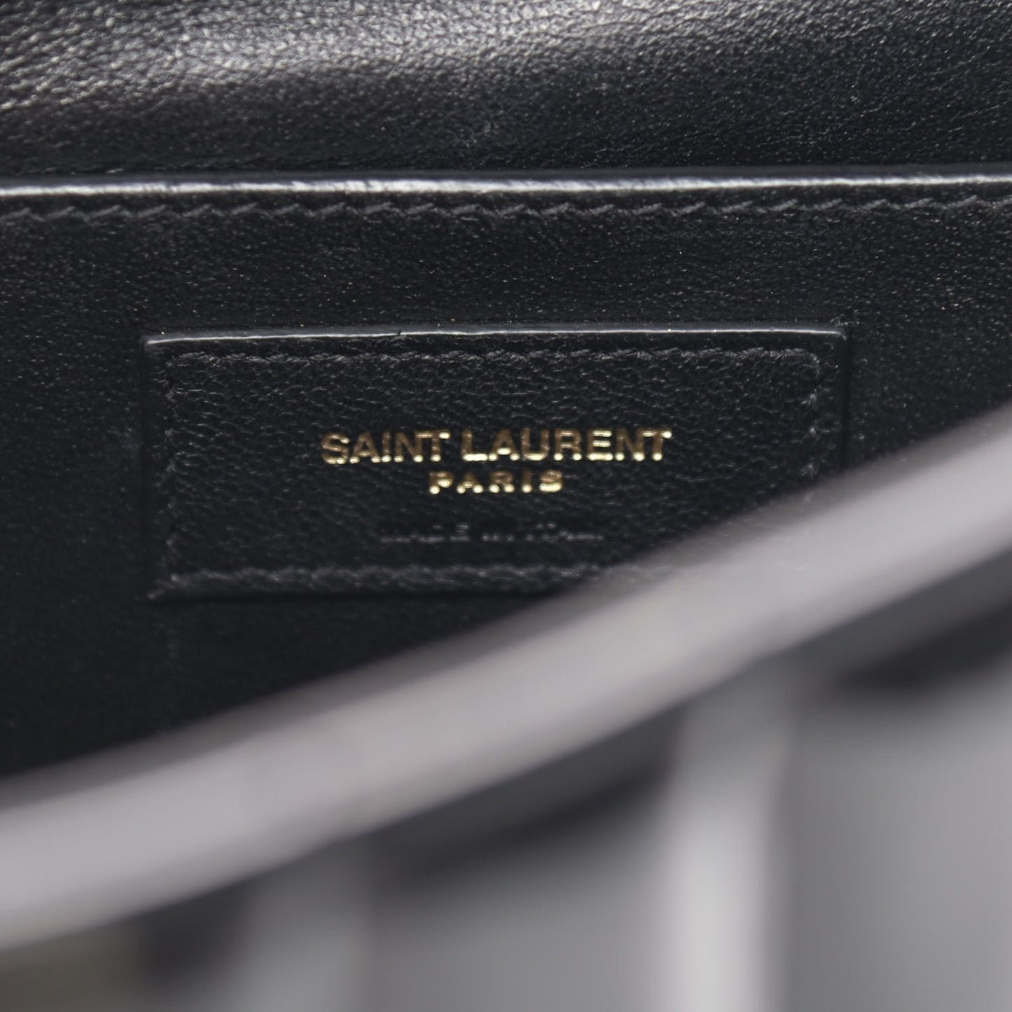 Patent Matelasse Monogram Large Vicky Chain Bag Black
