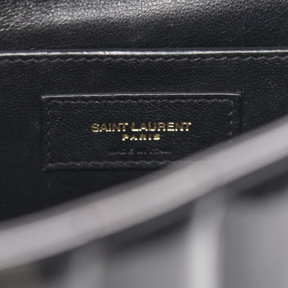 Saint Laurent Patent Matelasse Monogram Large Vicky Chain Bag Black 6 of 15