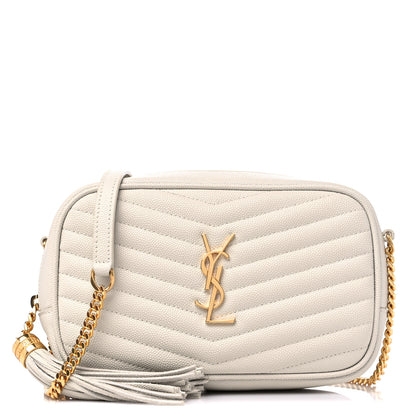 Saint Laurent Grain De Poudre Matelasse Monogram Mini Lou Camera Bag Crema Soft 1 of 10