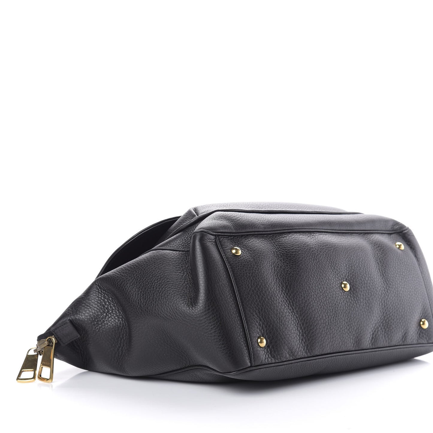 Pebbled Calfskin Medium 1973 Top Handle Satchel Black