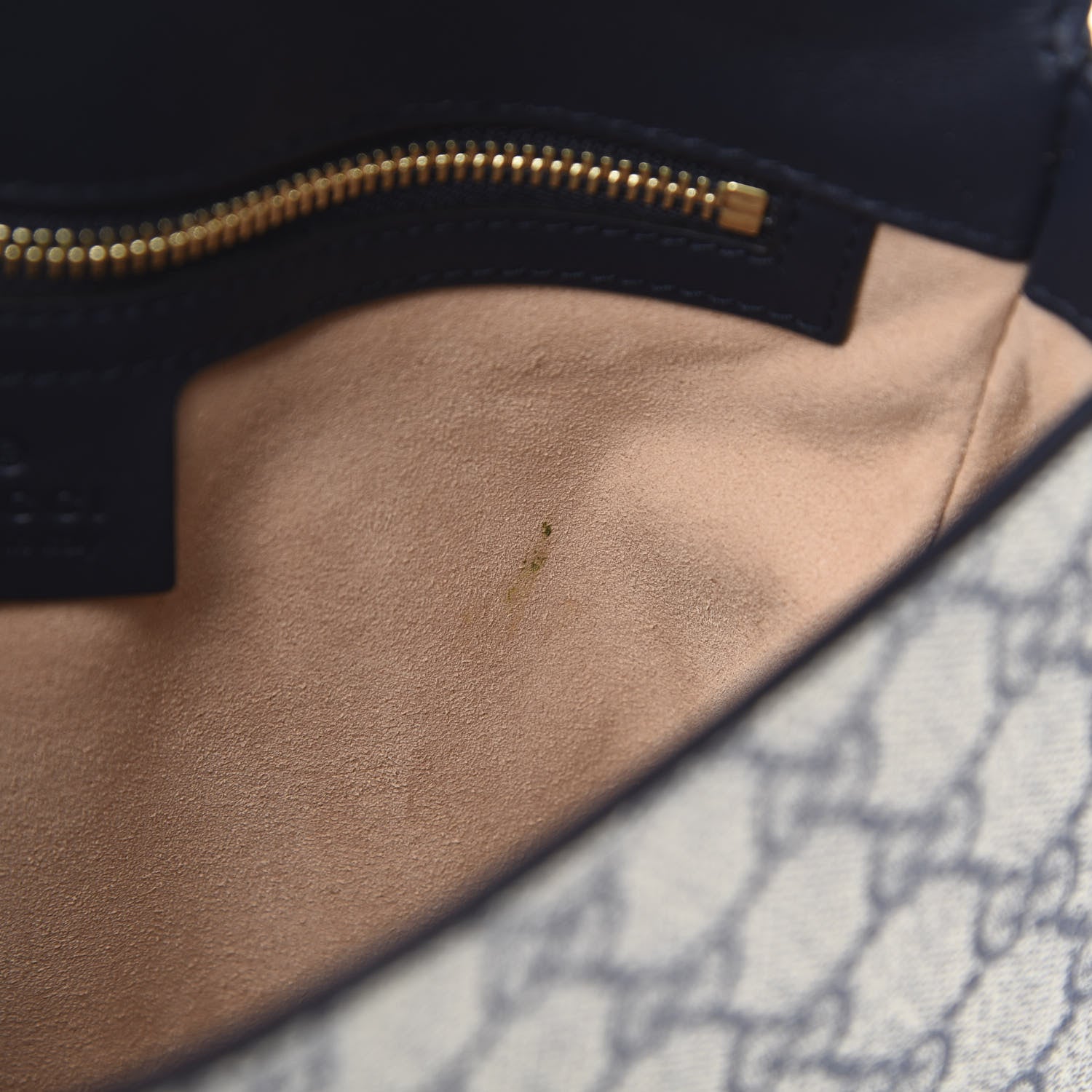 Gucci GG Supreme Monogram Small Messenger Shoulder Bag Beige Blue Navy 11 of 13