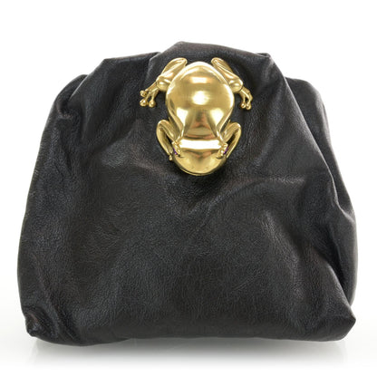 Marc Jacobs Leather Frog Clutch Black 1 of 8