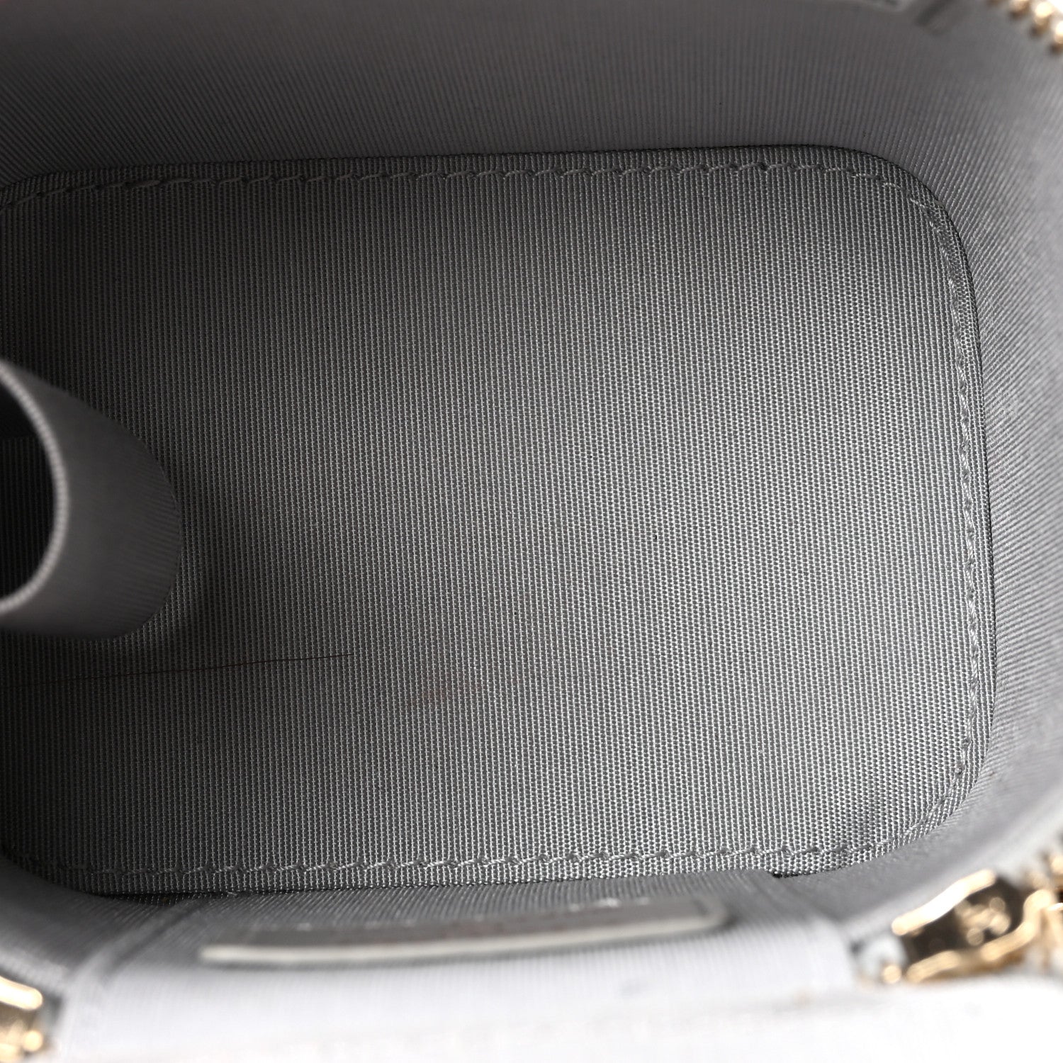 Chanel Lambskin Quilted Top Handle Mini Vanity Case With Chain Grey 5 of 11