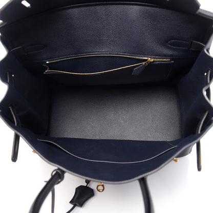 Hermes Taurillon Clemence Birkin 35 Bleu Ocean 4 of 8