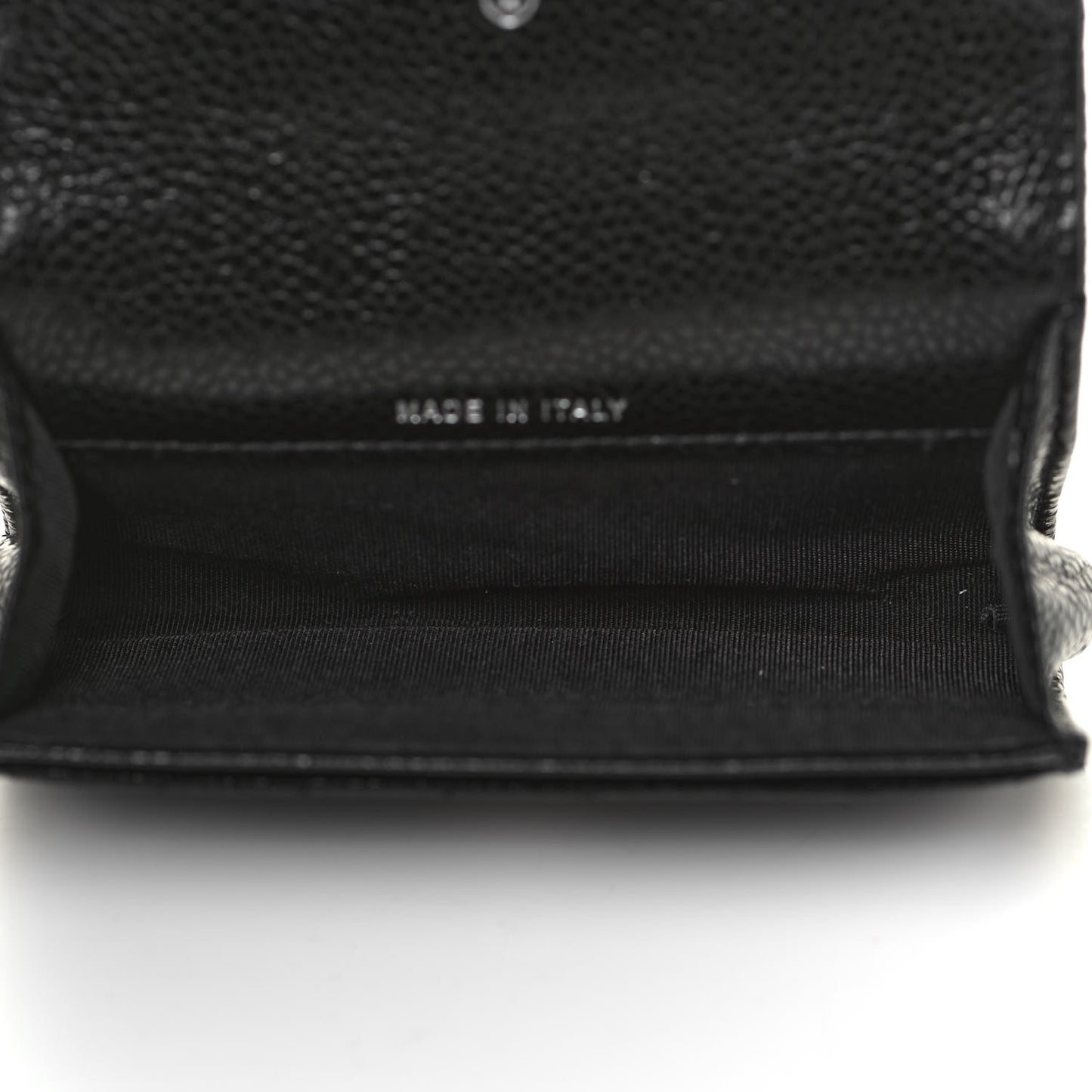 Caviar Quilted Incognito Flap Card Holder Black