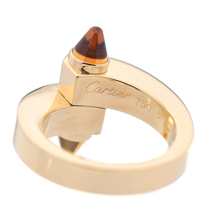 Cartier 18K Yellow Gold Citrine Menotte Bypass Ring 51 5.75 4 of 6