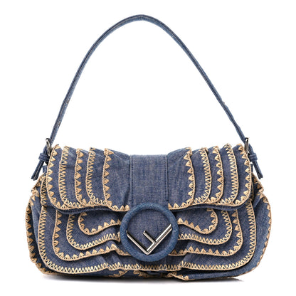 Fendi Denim F is Fendi Multi Waves Baguette Blue 1 of 9