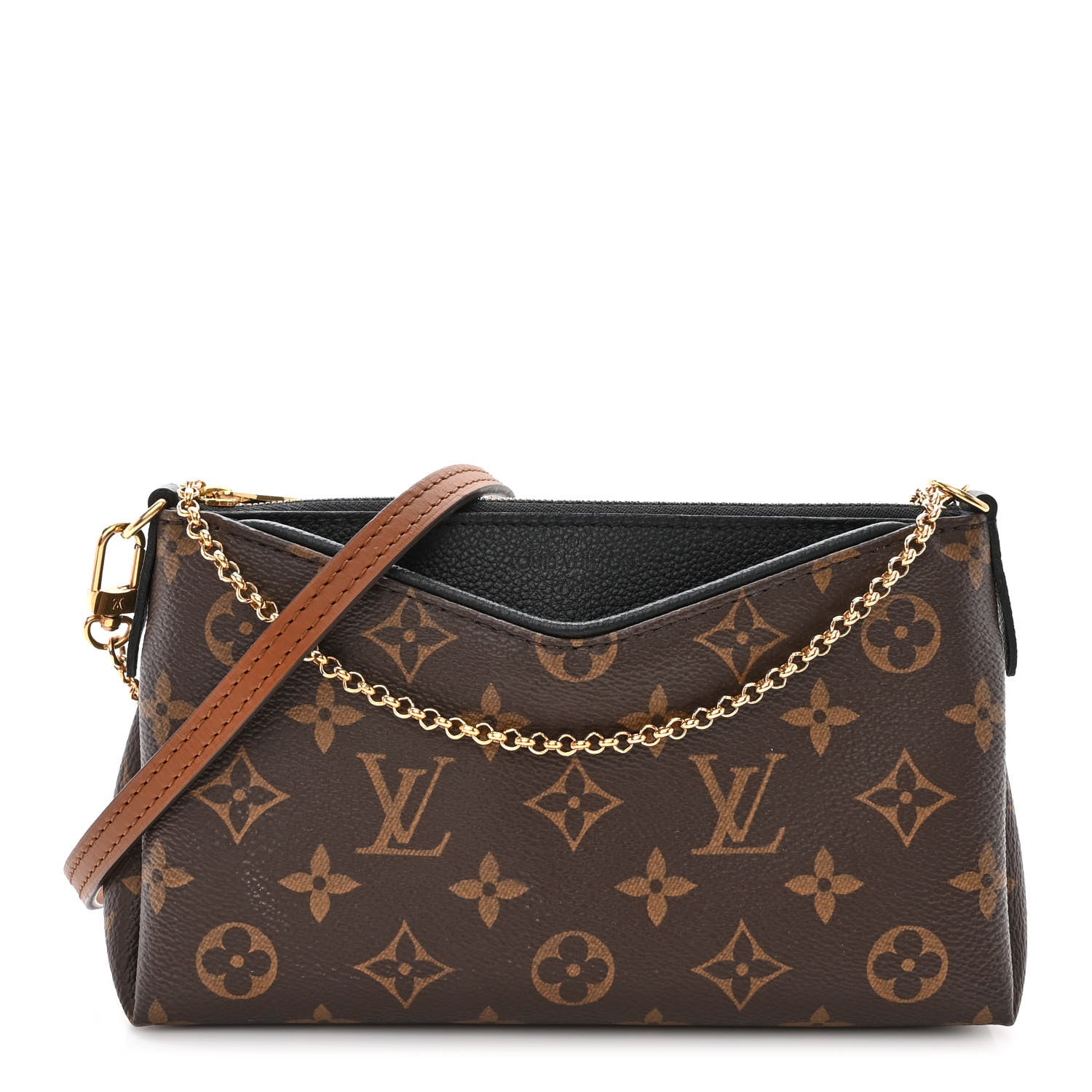 Louis Vuitton Monogram Pallas Clutch Black 1 of 10