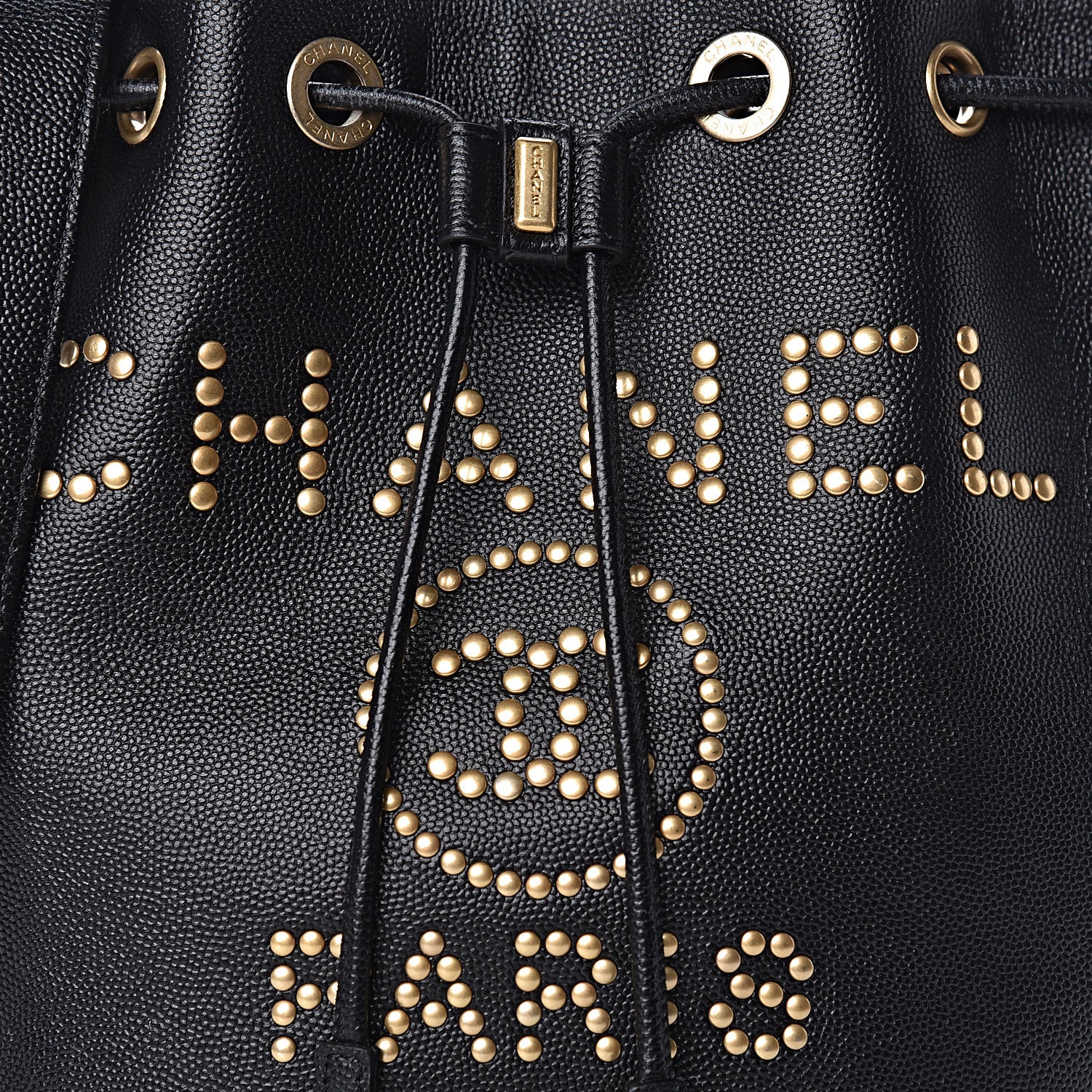 Chanel Caviar Deauville Drawstring Bucket Bag Black 10 of 10