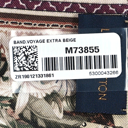 Louis Vuitton Silk Voyage Extraordinaire Bandeau Scarf Beige 3 of 3