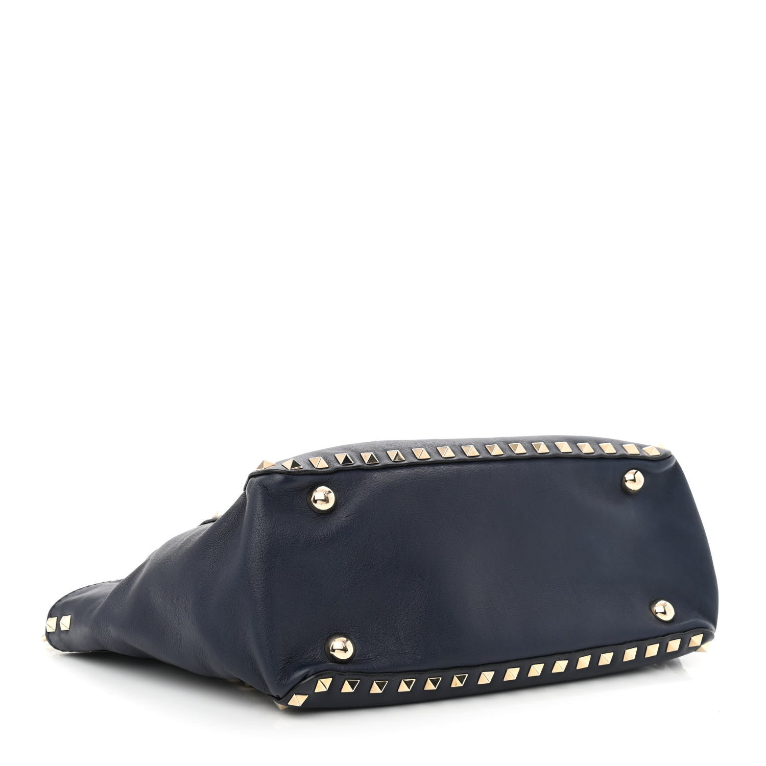 Valentino Garavani Vitello Small Rockstud Tote Marine 4 of 13