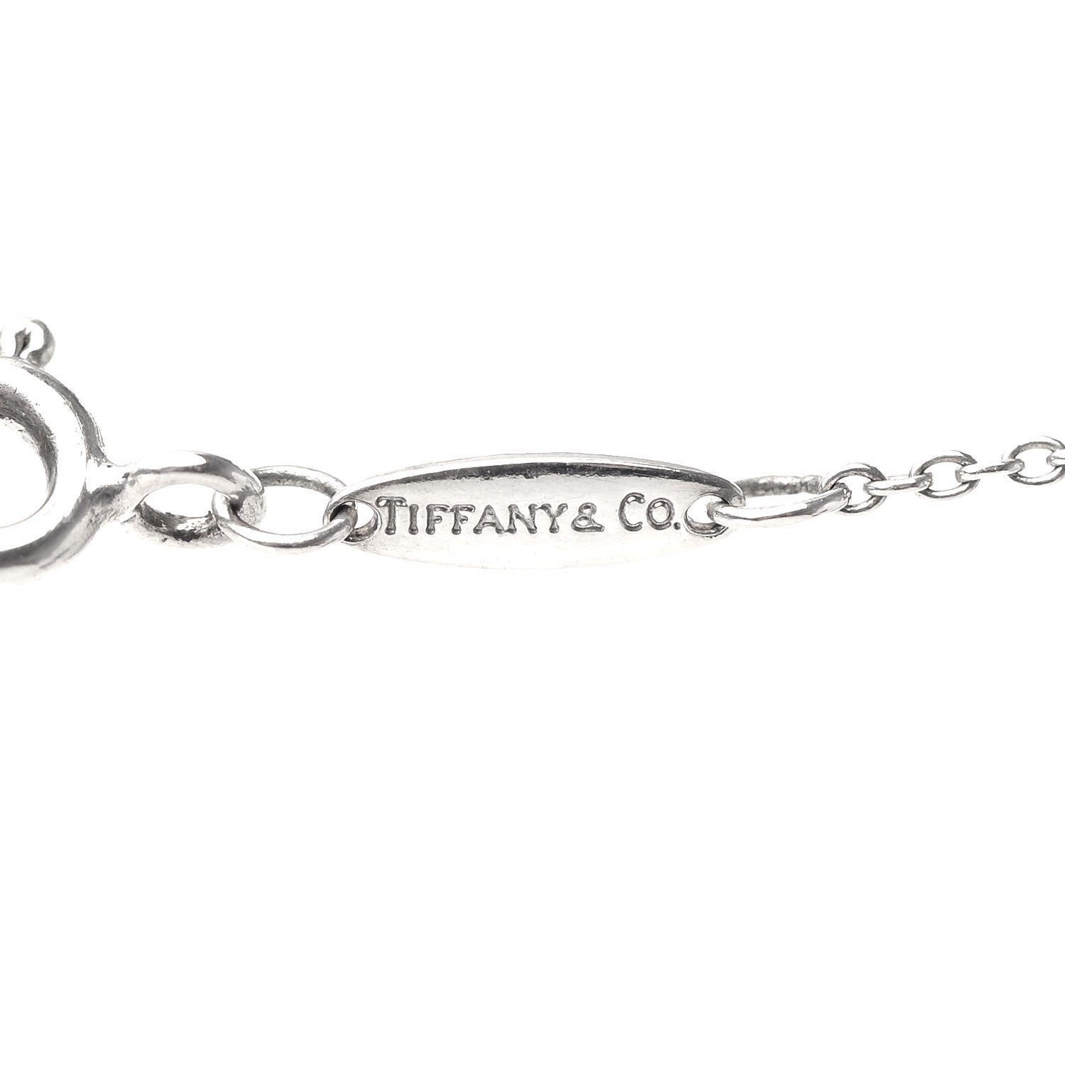 Tiffany Sterling Silver Aquamarine Elsa Peretti Color By The Yard Pendant Necklace 6 of 8