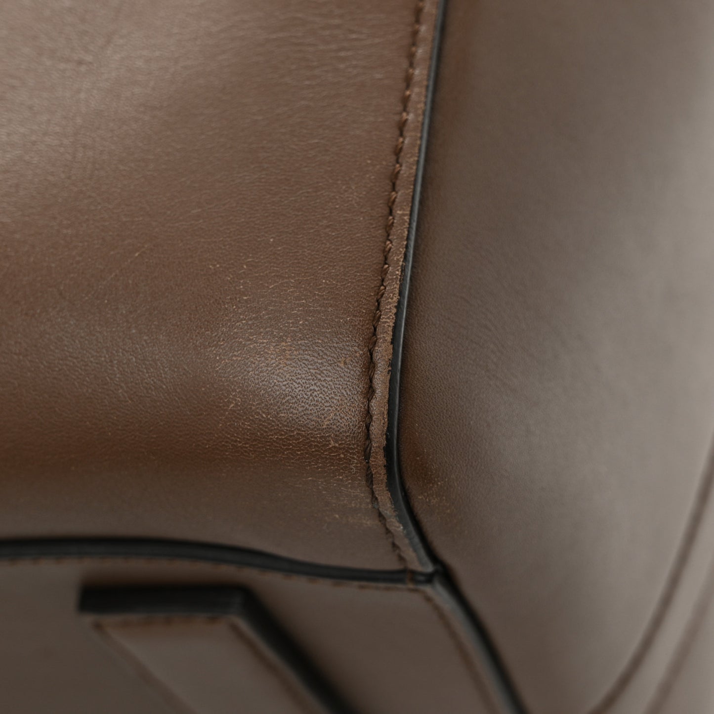 Shiny Lord Calfskin Medium Antigona Brown