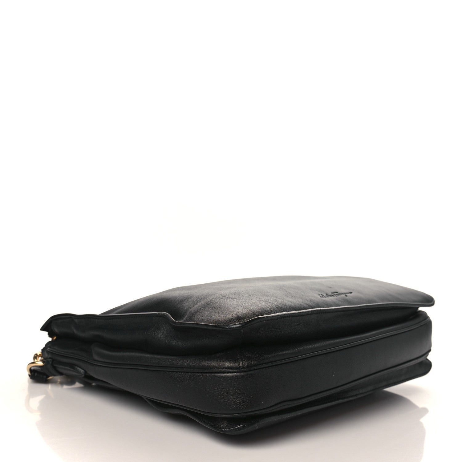 Salvatore Ferragamo Calfskin Evette Hobo Black 3 of 10